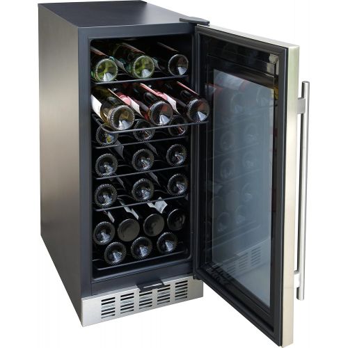  SPT WC-31U Under-Counter 32-Bottle Wine and Beverage Cooler, Stainless Steel