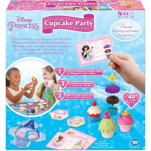  [아마존 핫딜] [아마존핫딜]Wonder Forge Disney Princess Enchanted Cupcake Party Game For Girls & Boys Age 3 & Up - A Fun & Fast Matching Party Game You Can Play Over & Over