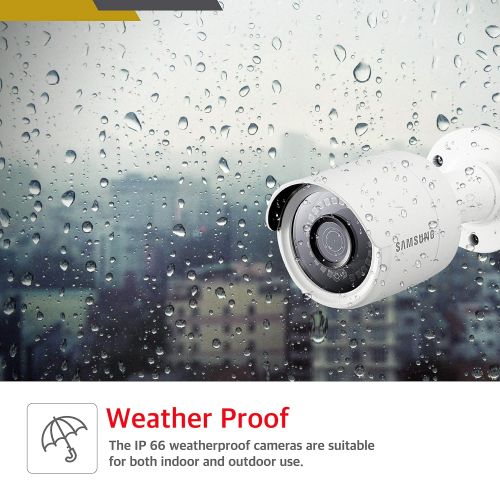 삼성 Samsung Wisenet SDC-89440BB-2PK - 4MP Weatherproof Bullet Camera (2-Pack) Compatible with SDH-C85100BF