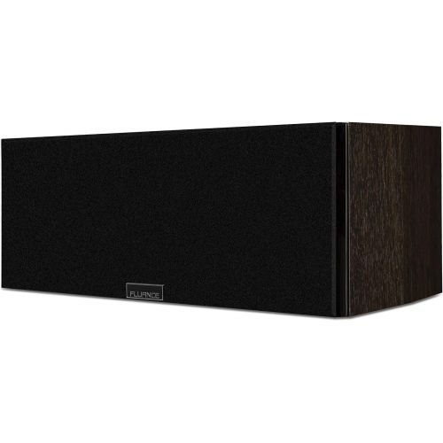  Fluance Signature Series Compact Surround Sound Home Theater 5.0 Channel Speaker System including Two-way Bookshelf, Center Channel, and Rear Surround Speakers - Walnut (HF50WC)