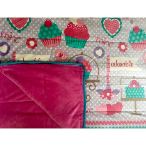  JHF Cupcake,Yummy Girls Chic Blanket with Sherpa Very Softy Queen