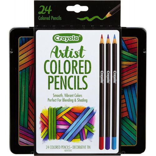  Crayola Colored Pencils Set, Artist Colored Pencils For Drawing, 24Ct (68-1224)