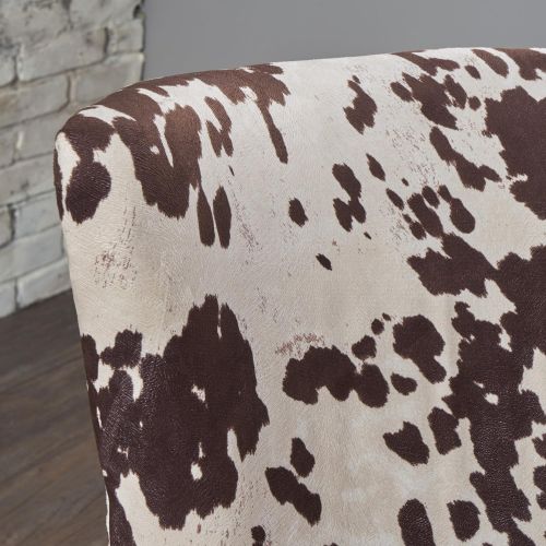  Great Deal Furniture Analy Classic Milk Cow Velvet Club Chair