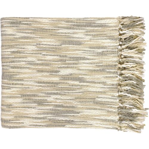  Surya Teegan TEE-1001 Knit Hand Woven 100% Acrylic Gray 55 x 78 Throw