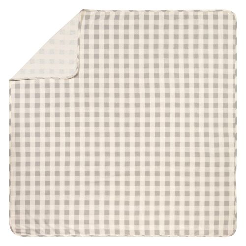  Trend Lab Gray and Cream Buffalo Check Jumbo Deluxe Flannel Swaddle Blanket
