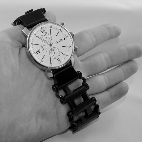  Link- watch adapter compatible with LEATHERMAN TREAD LT - Black (Lug size 22mm, Black, TREAD LT)