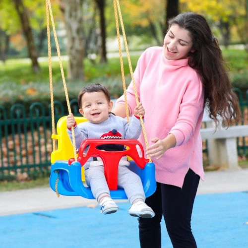 [아마존베스트]ANCHEER 3-in-1 Toddler Swing Seat Infants to Teens, Detachable Outdoor Toddlers Children Hanging Seat