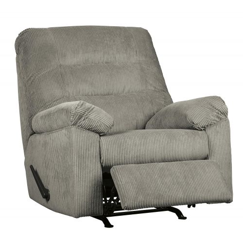 Signature Design by Ashley Ashley Furniture Signature Design - Gosnell Contemporary Rocker Recliner Chair - Manual Reclining - Gray