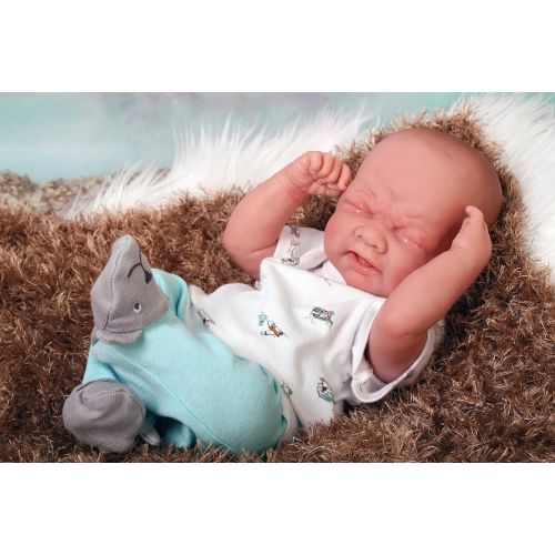  Doll-p Baby BOY Cute So Precious Crying Preemie Berenguer Life Like Reborn Anatomically Correct Pacifier Doll +Extra Accesories