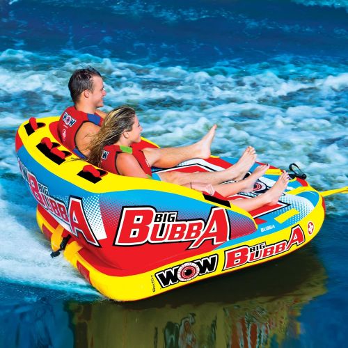  [아마존베스트]WOW Sports Wow World of Watersports, Big Bubba Hi Visbility Towable Deck Seat, Front and Back Tow Points