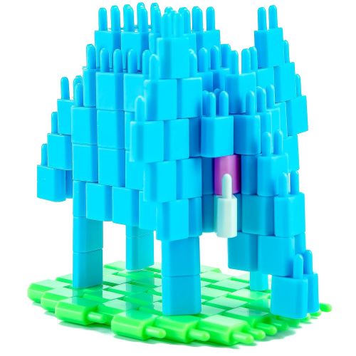 Pinblock Freestyle Pastel - Creative Smart Building Set for Boys and Girls with 1000 Interlocking and Rotating Blocks (200pcs each - Pink, Peach, Light Blue, Light Purple, Light Gr