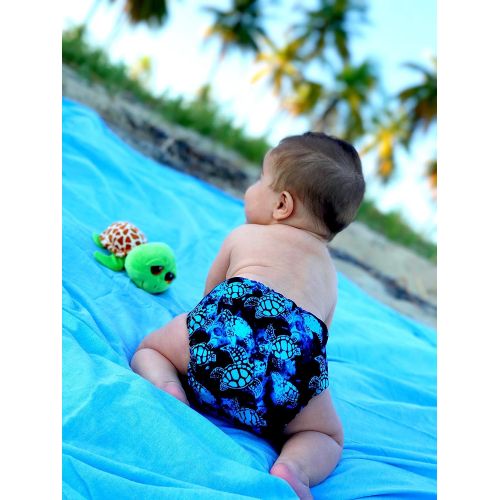  [아마존베스트]ALVABABY Swim Diapers for 0-3 Years Large Size 2pcs Reuseable Washable & Adjustable for Swimming Lesson & Baby Shower Gifts