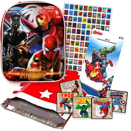 마블시리즈 Marvel Avengers 11 Mini Toddler Preschool Backpack Activity Set in Gift Bag - Bundle Includes...