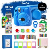 NEEGO NeeGo Instax Mini 9 Instant Camera BundleDeluxe Kit with Camera, Matching Case & 4 Fun Film PacksRainbow, Stained Glass, Monochrome & White 50 Exposures for Instant Creative Phot