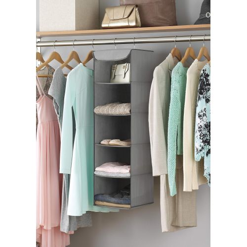  Whitmor 5 Section Closet Organizer - Hanging Shelves with Sturdy Metal Frame