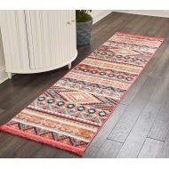 Nourison Tribal Decor TRL04 Traditional Colorful Orange Area Rug 3 Feet 11 Inches by 6 Feet 2 Inches, 311X62