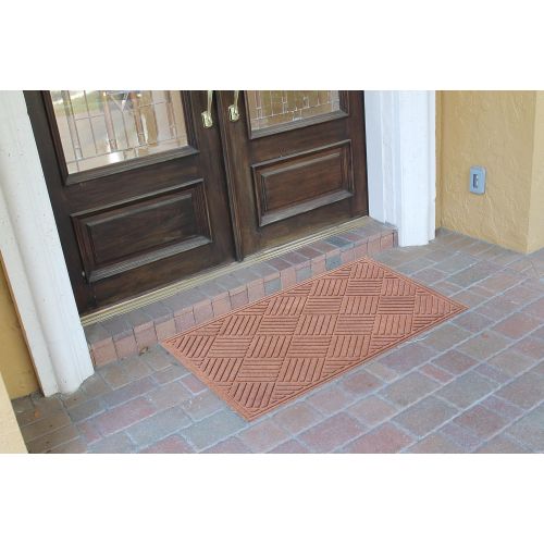  A1 Home Collections A1HCPR18-EP02 Doormat Parquet Eco-Poly Indoor/Outdoor Mat with Anti Slip Fabric Finish, Light Brown