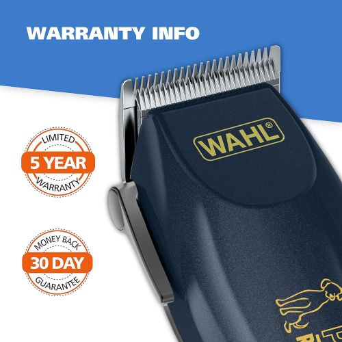  Wahl WAHL Clipper Lithium Ion Deluxe Pro Series Rechargeable Pet Grooming Kit - Low Noise Cordless Electric Shaver for Dog & Cat Trimming with Heavy Duty Motor  Model 9591-2100