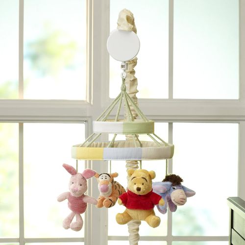 디즈니 Disney Winnie The Peeking Pooh Nursery Crib Musical Mobile, Yellow, Orange, Blue