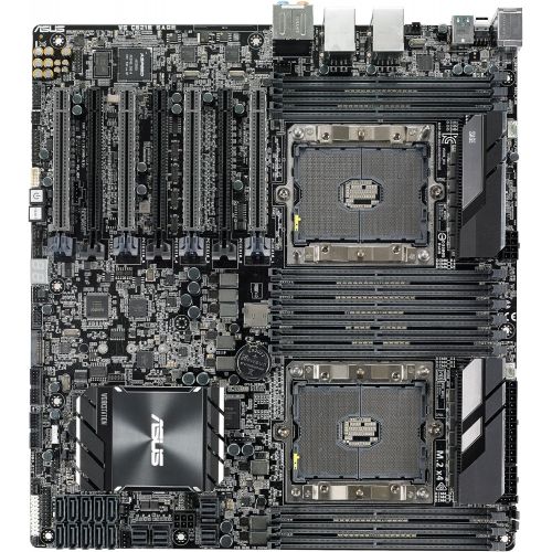 아수스 Asus ASUS WS C621E Sage Extreme Power Intel Xeon Processor Workstation Motherboard for Two-way XEON CPU performance, with U.2, M.2 connectors, dual Gb LAN, USB 3.1 Type-C & Type-A, 10 x