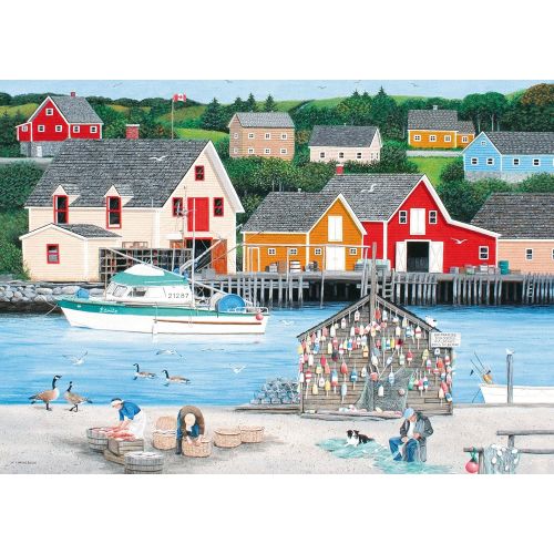  Ravensburger Fishermans Cove Canadian Collection Canadienne 1000 Piece Jigsaw Puzzle for Adults  Every piece is unique, Softclick technology Means Pieces Fit Together Perfectly