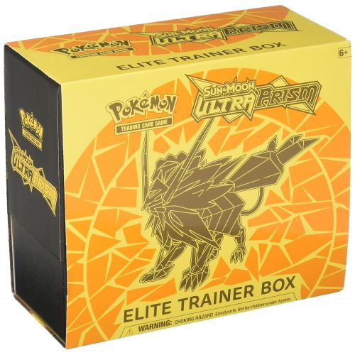 포켓몬 Pokemon TCG Sun and Moon Ultra Prism Necrozma Elite Trainer Box Dusk Mane Card and Dice Set With 8 Booster Packs, Player’s Guide, 6 Damage Counter Dice, Competition Coin Flip Die &