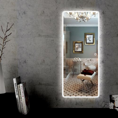  Alice LED Backlit Mirror Illuminated Bathroom Mirror with Dimmable Anti-Fog Function and Touch Button (LED-36x28)