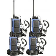 [아마존베스트]Arcshell Rechargeable Long Range Two-Way Radios with Earpiece 4 Pack UHF 400-470Mhz Walkie Talkies Li-ion Battery and Charger Included
