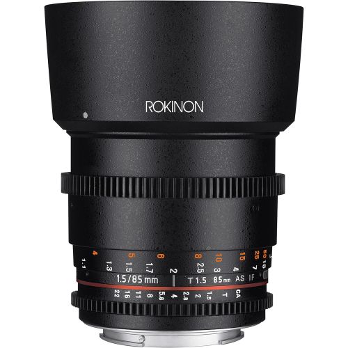 Rokinon Cine DS DS85M-N 85mm T1.5 AS IF UMC Full Frame Cine Fixed Lens for Nikon