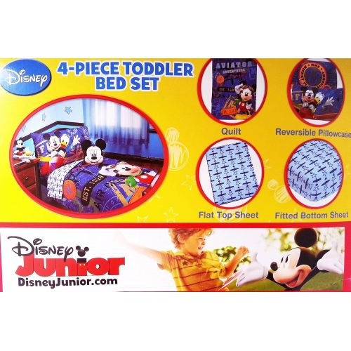 디즈니 Disney Mickey Mouse 4pc Toddler Bedding Set Genuine Licensed
