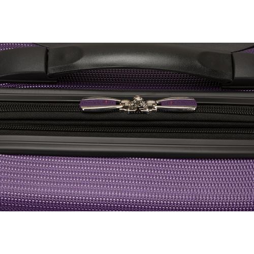  Rockland Melbourne 3 Pc Abs Luggage Set, Purple