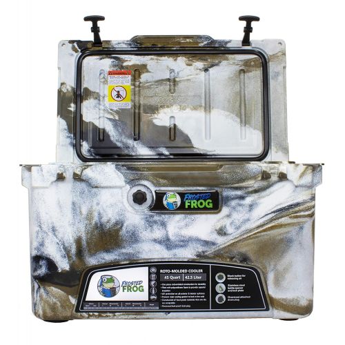  Frosted Frog Desert Camo 45 Quart Ice Chest Heavy Duty High Performance Roto-Molded Commercial Grade Insulated Cooler
