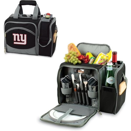  PICNIC TIME NFL New York Giants Malibu Insulated Shoulder Pack with Deluxe Picnic Service for Two