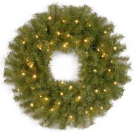 National Tree Company National Tree 36 Inch Norwood Fir Wreath with 100 Battery Operated Dual LED Lights (NF-304D-36W-B1)