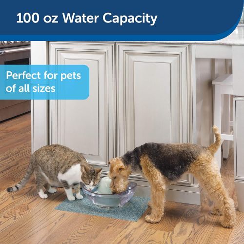  PetSafe Drinkwell Sedona Dog and Cat Water Fountain, Ceramic and BPA-Free Plastic Pet Drinking Fountain, 100 oz. Water Capacity