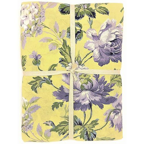  April Cornell Gretas Garden Floral Tablecloth Periwinkle & Yellow (60 X 120)