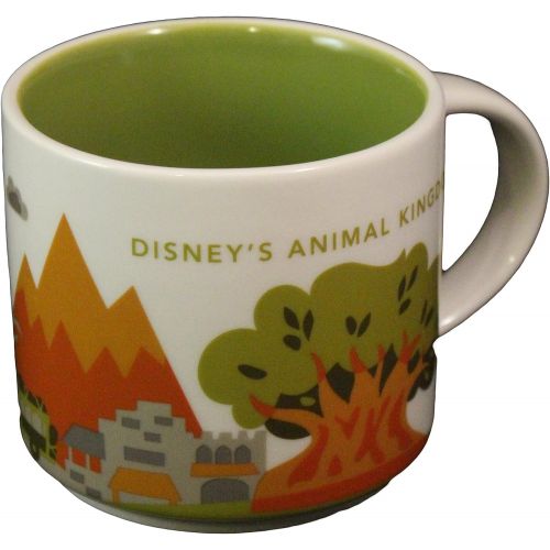 디즈니 Starbucks Disney Parks Set of 4 Mugs Epcot Magic Kingdom Hollywood Studios Version 1 Animal Kingdom You Are Here Collection by Disney