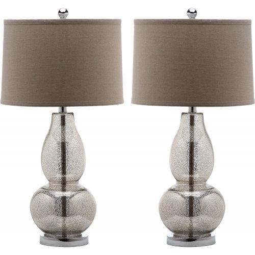  Safavieh Lighting Collection Mercurio Clear Double Gourd 28.5-inch Table Lamp (Set of 2)