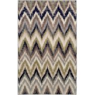 Superior Zigzag Collection Area Rug, 8mm Pile Height with Jute Backing, Designer Inspired Ikat Chevron Pattern, Fashionable and Affordable Woven Rugs, 8 x 10 Rug, Brown