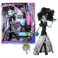 MH Year 2012 Monster High Ghouls Rule Series 12 Inch Doll - Frankie Stein with Mask, Cauldron, Pumpkin Basket, Hairbrush and Display Stand