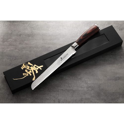  ZHEN Japanese VG-10 67 Layers Damascus Steel 9-inch Bread knife