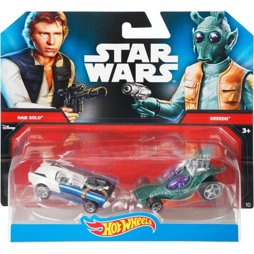 Hot Wheels Boys Star Wars Character Car Han Solo & Greedo (2 Pack)