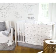 Levtex Baby Elephant Parade 5-Piece Crib Bedding Set, GreyWhite