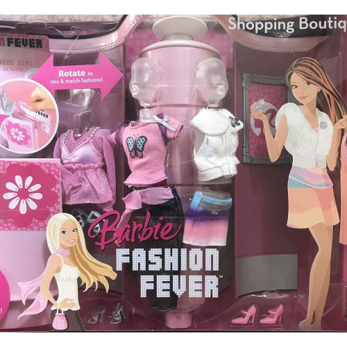 바비 Barbie Fashion Fever Shopping Boutique Shop Playset w Fashions, Counter, Cash Register & More! (2007)
