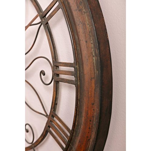  Imax IMAX 1003 Oversized Wall Clock - Open Back Round Wall Clock, Analogue Clock for Hotel, Living Room, Dining Room. Modern Wall Clocks
