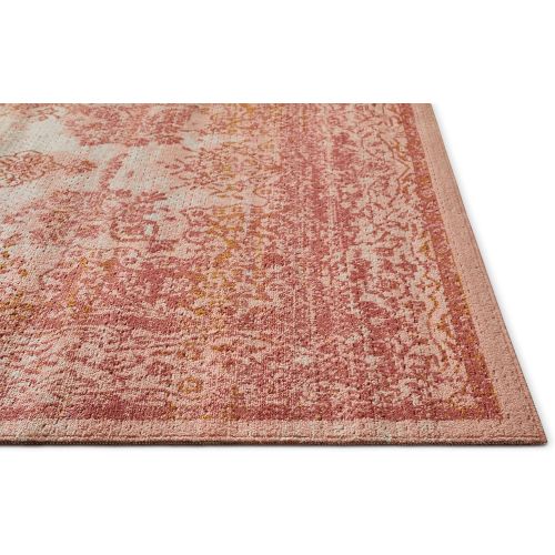  Well Woven Firenze Cannes Modern Vintage Ethnic Medallion Distressed Pink Accent Rug 2 x 3 Doormat