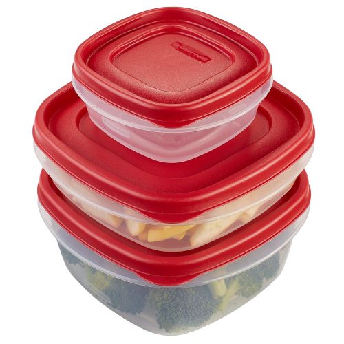  Rubbermaid Easy Find Lids Food Storage Containers, Racer Red, 28-Piece Set 1804698