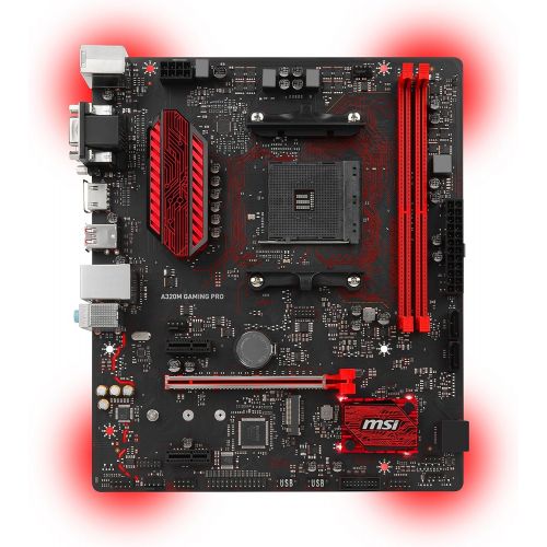  MSI Gaming AMD Ryzen A320 DDR4 VR Ready HDMI USB 3 micro-ATX Motherboard (A320M GAMING PRO)