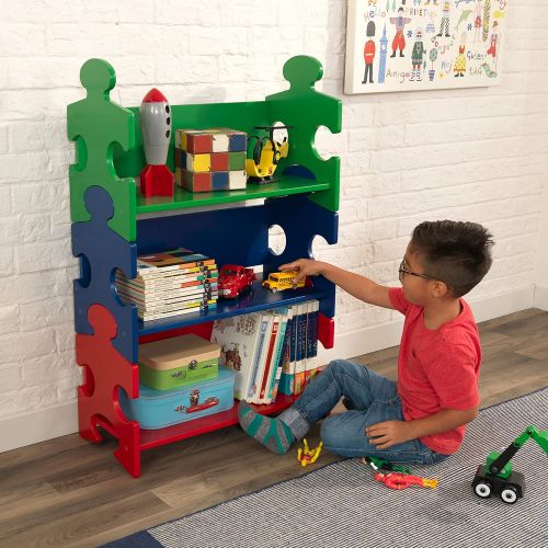 키드크래프트 KidKraft Puzzle Book Shelf - Primary