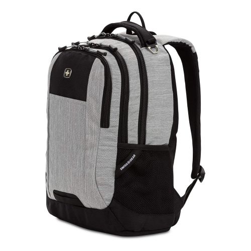  SwissGear 5505 Laptop Backpack. Vintage-Inspired Everyday Doctor Bag Backpack (18”, Light Gray Heather/Black with TSA Lock - Colors May Vary).
